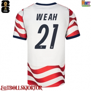 Förenta stater Timothy Weah #21 Hemmatröja VM 2026 Kortärmad